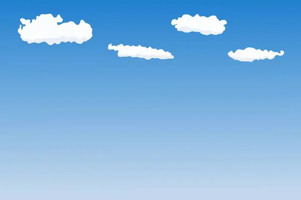 Sky Background Vector Illustration Blue Sky White Clouds Copyspace Bottom — Διανυσματικό Αρχείο