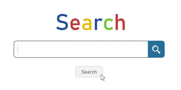 Prohledat Stránku Online Vyhledávání Prázdný Vektor Vyhledávacího Pole — Stockový vektor