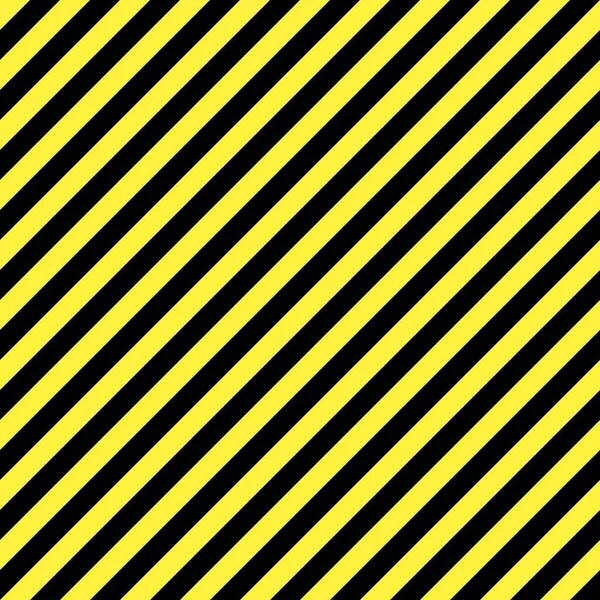 Diagonal Stripes Warning Pattern Black Yellow Diagonal Stripe Vector Texture — Vetor de Stock