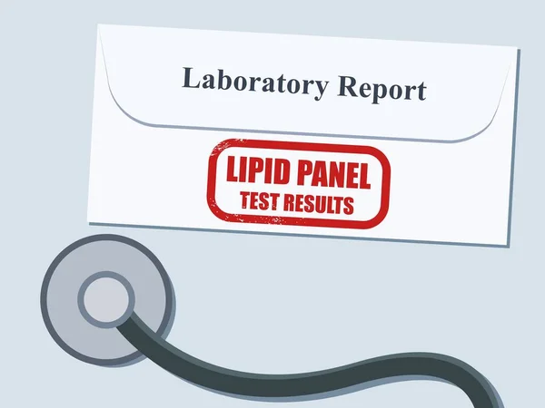 Lipid Panel Bloodwork Laboratory Test Results Health Concept Medical Laboratory — Stock Vector