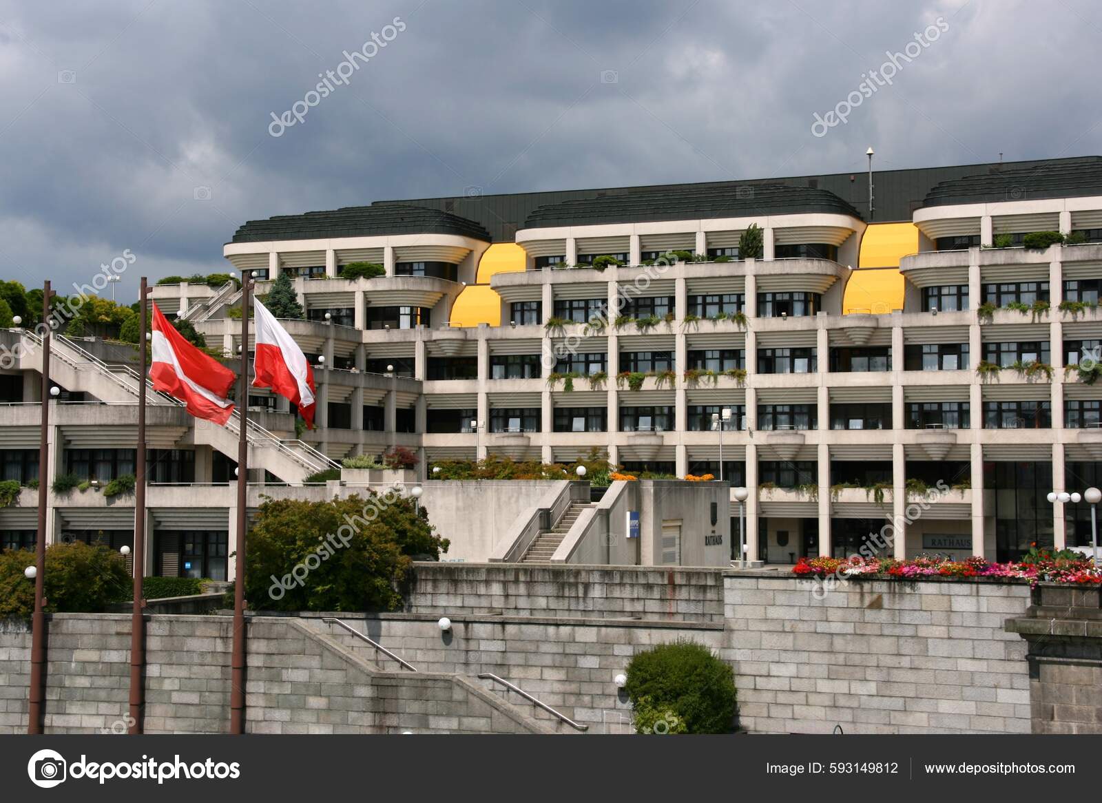 Linz Austria August 2008 City Hall Rathaus Linz Austria Capital — Stock ...