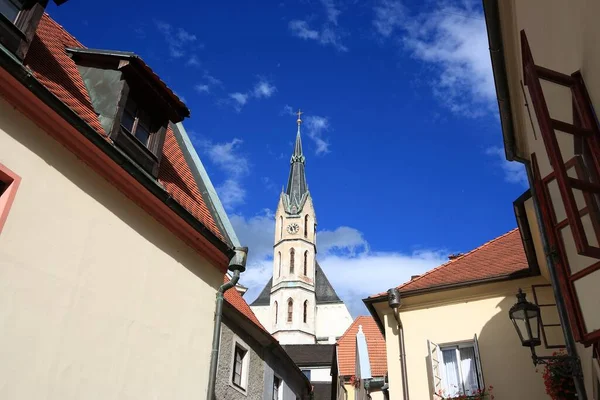 捷克克鲁姆洛夫在捷克共和国 教科文组织世界遗产名单上所列的美丽古老的城镇 — 图库照片