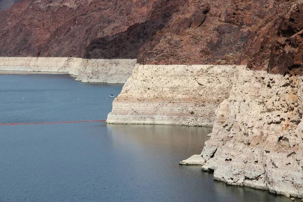 Drought America Low Level Lake Mead Border Arizona Nevada — Foto de Stock