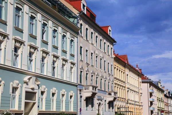 Klagenfurt Άποψη Της Πόλης Στην Αυστρία Αρχιτεκτονική Της Οδού Radetzky — Φωτογραφία Αρχείου