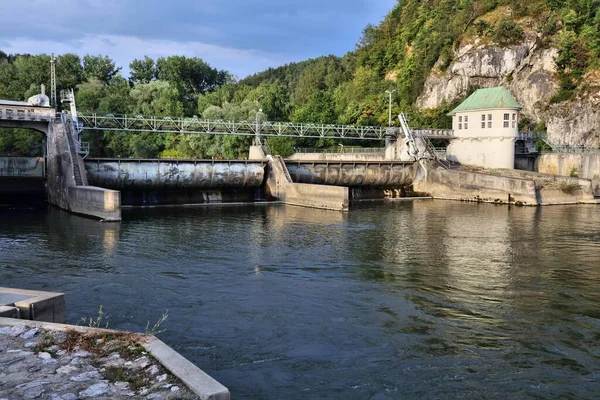 Austria Hydroelectricity Generation Water Power Plant River Mur Gratkorn — Stock Photo, Image