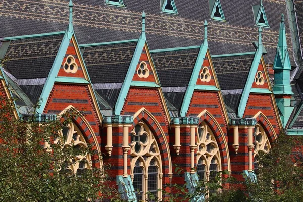 Miasto Göteborg Szwecji Punkt Orientacyjny Dzielnicy Olivedal Oscar Fredriks Kyrka — Zdjęcie stockowe