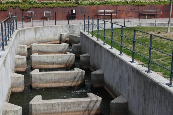 Fish Migration Infrastructure Fish Ladder Sweden Park Norrkoping Sweden — Stock Photo, Image