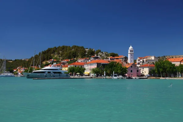 Skradin Town Croatia Krka River Waterfront Townscape — Stock Photo, Image