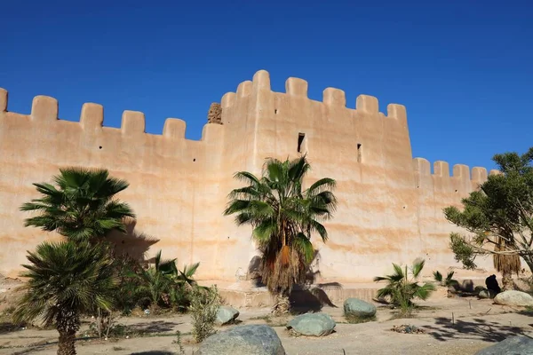 Mury Miejskie Palmy Mieście Taroudant Maroko — Zdjęcie stockowe