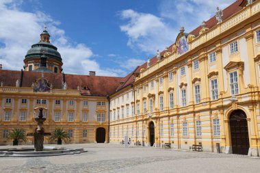 Avusturya 'daki Melk Abbey. Barok Benedikt Manastırı. Almanca Stift Melk.