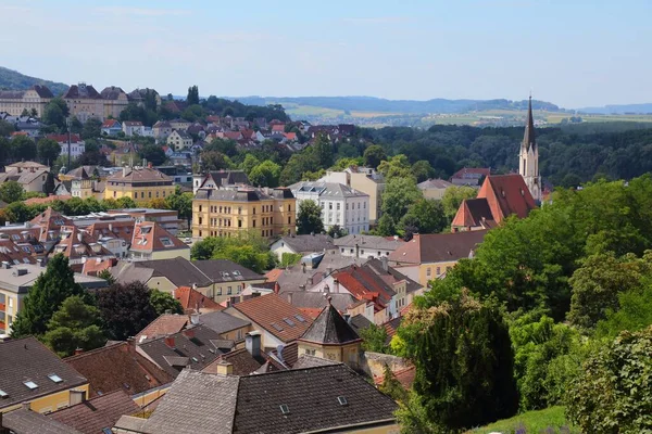 Vue Sur Ville Melk Autriche Région Wachau Autriche — Photo