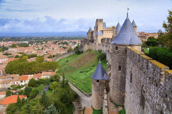 Mittelalterliche Stadt Carcassonne Frankreich Befestigte Stadt Département Aude — Stockfoto