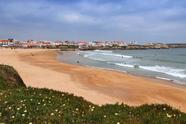 Playa Surf Baleal Cerca Peniche Portugal Clima Lluvioso — Foto de Stock