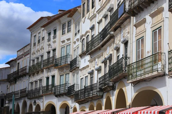 Evora Città Portogallo Piazza Giraldo Praca Giraldo Punto Riferimento Portoghese — Foto Stock