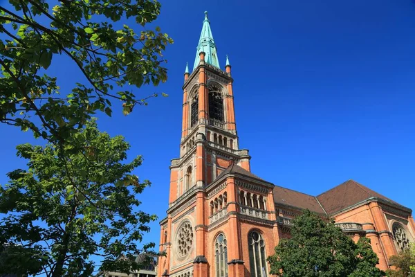 Iglesia San Juan Johanneskirche Düsseldorf Alemania — Foto de Stock