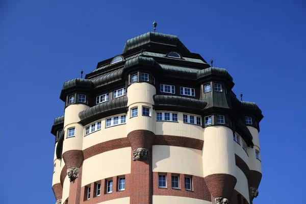 Město Moenchengladbach Německu Historické Secesní Styl Monumentální Vodní Věž Wasserturm — Stock fotografie