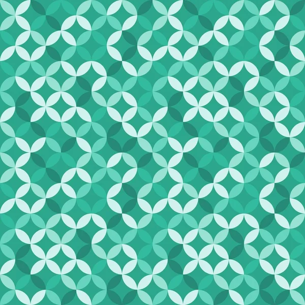 Grünes Geometrisches Muster Verbindende Kreise Und Ovale Abstrahieren Die Textur — Stockvektor