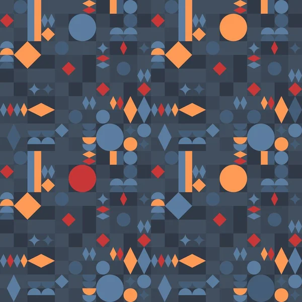 Geometryczny Wzór Mozaiki Płynnie Abstrakcyjne Kształty Tekstury Wektorowy Druk Tekstylny — Wektor stockowy