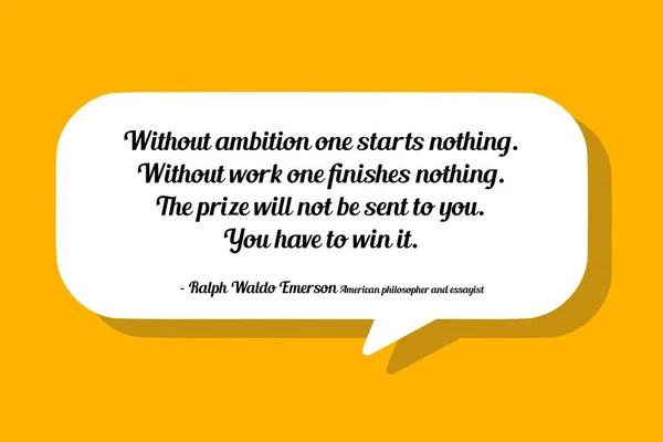 Ambition Work Prize Motivational Quote Motivational Quote Sign Social Media — Stock Vector