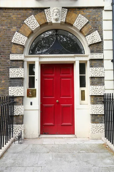 Bloomsbury Street View West End London Architecture Detail Beautiful Red — Zdjęcie stockowe