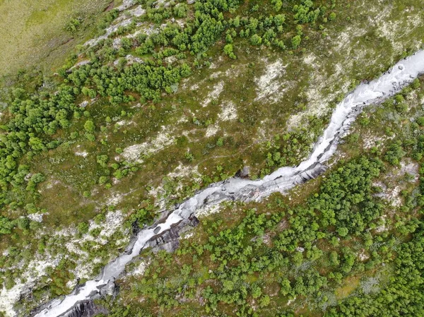 Норвезька Природа Гори Йотунхеймен Гірському Каньйоні Повітряний Вид Норвегії — стокове фото