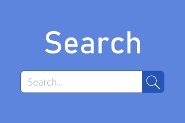 Web sitesi konsepti. Çevrimiçi arama kutusu - boş arama alanı vektörü.