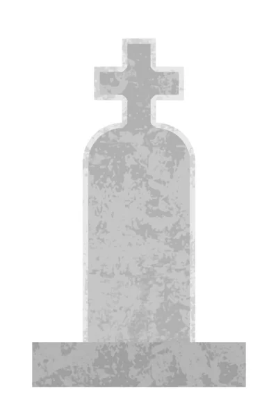 Blanker Grabstein Auf Einem Friedhof Leere Grabstein Vektor Illustration — Stockvektor