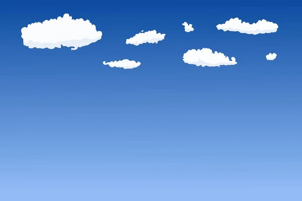 Sky Background Vector Illustration Blue Sky White Clouds Copyspace Bottom — Διανυσματικό Αρχείο