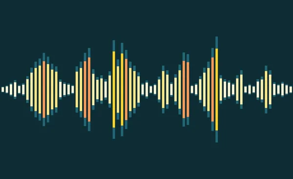 Sound Waveform Equalizer Lines Audio Sound Wave Simple Vector Graphics — Stock Vector