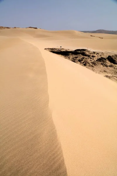 Krajobraz Pustynnych Wydm Taboga Niedaleko Agadiru Maroko Pustynia Piaskowa — Zdjęcie stockowe