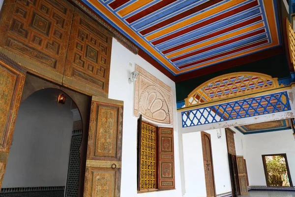 Marrakech Morocco Февраля 2022 Bahia Palace Архитектурный Вид Марракеше Исторический — стоковое фото