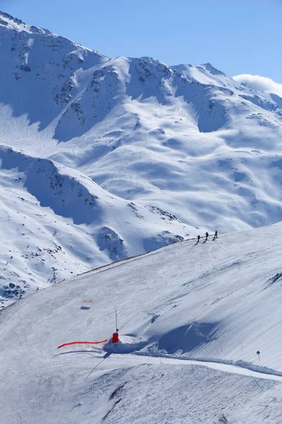 Alpes Franceses Esquiando Neve Inverno Estância Esqui Valloire Europa — Fotografia de Stock