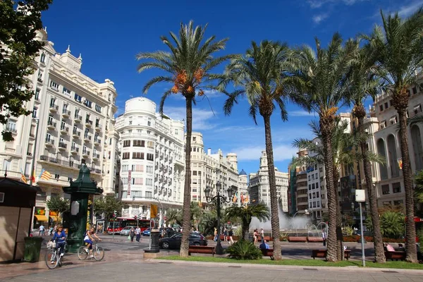 Valencia Spanien Oktober 2010 Folk Går Centrala Valencia Spanien Valencia — Stockfoto