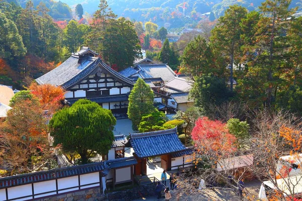 Japonya Kyoto Daki Tenju Tapınağı Sonbahar Yaprakları — Stok fotoğraf