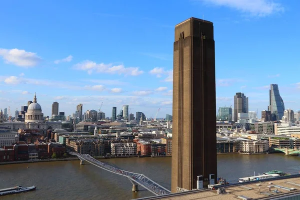 Skyline Londen Uitzicht Stad Met Saint Paul Cathedral Oude Toren — Stockfoto