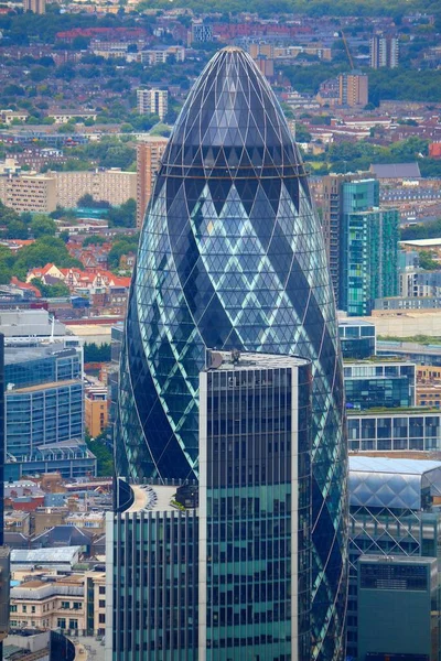 London Lipiec 2016 Widok Mary Axe Budynku Londynie Został Ukończony — Zdjęcie stockowe