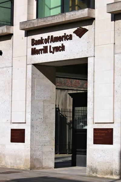 Londra Luglio 2016 Filiale Bank America Merrill Lynch Londra Merrill — Foto Stock