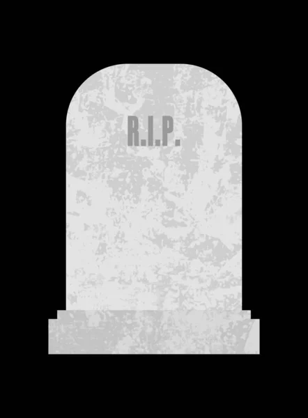 Headstone Cemetery Blank Grave Stone Vector Illustration — Stock Vector