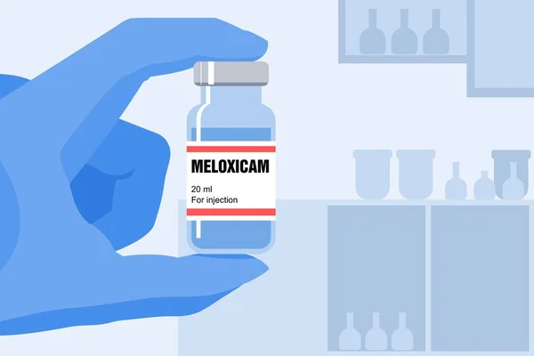 Meloxicam Generieke Drugsnaam Het Een Niet Steroïde Inflammatoire Medicatie Gebruikt — Stockvector