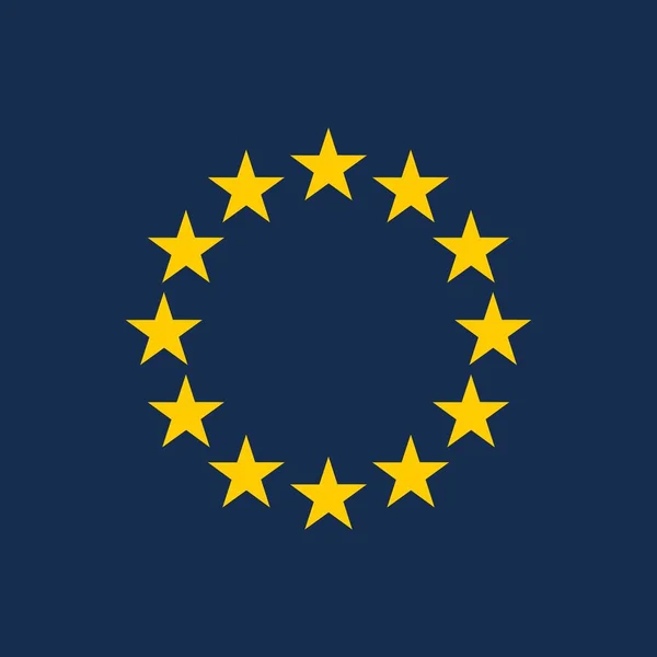 Symbol Unii Europejskiej Dwanaście Odizolowanych Gwiazd Znak Wektora — Wektor stockowy