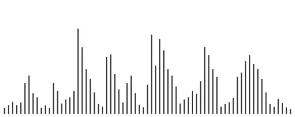 Röstinspelning Ljud Graf Vågform Equalizer Ljudnivåer Isolerade Grafvektor — Stock vektor