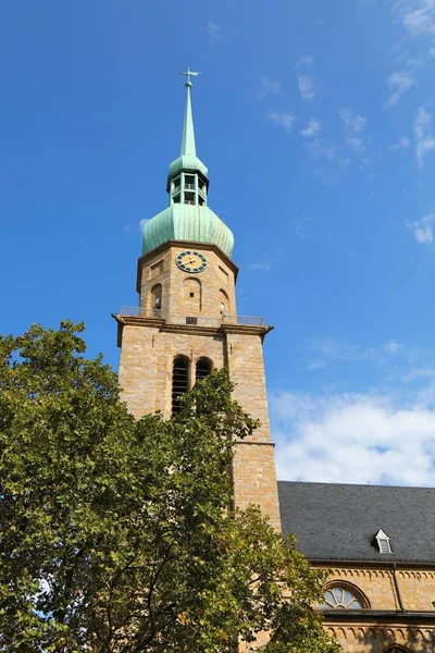 Dortmund City Germania Chiesa Protestante San Reinoldi Reinoldikirche Punto Riferimento — Foto Stock