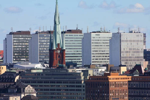 Stockholm Sverige Skyline Norrmalm Med Gammal Och Arkitektur — Stockfoto