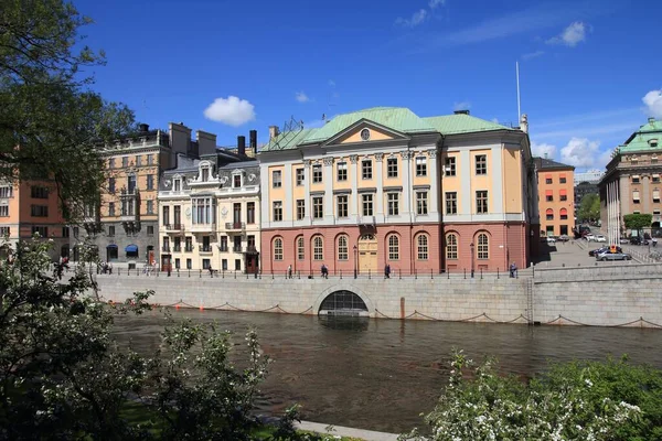 Stockholm Stad Zweden Norrmalm District Uitzicht Met Kleurrijke Oude Architectuur — Stockfoto