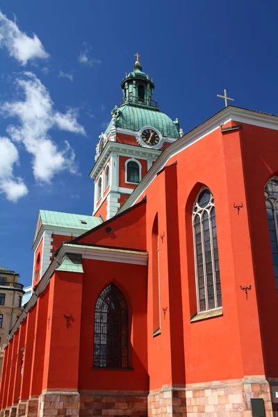 Stockholm Architektura Kostel Saint James Čtvrti Norrmalm — Stock fotografie