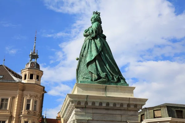 Klagenfurt Autriche Août 2022 Monument Impératrice Maria Theresia Sur Place — Photo