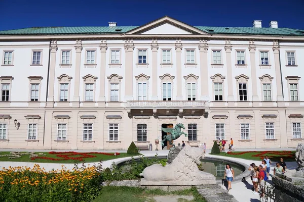 Salzburg Austria August 2022 People Visit Mirabell Garden Salzburg Austria — Stock Photo, Image