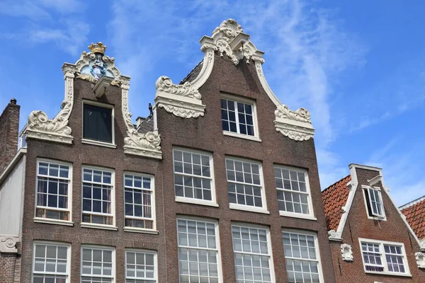 Amsterdam City Landmark Begijnhof Residential Buildings Голландский Роухаус — стоковое фото