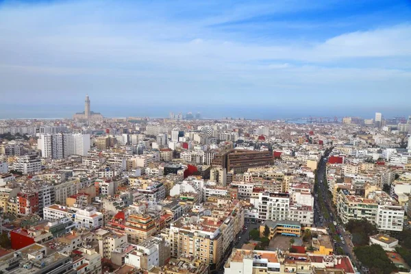 Casablanca Grande Ville Maroc Paysage Urbain Centre Casablanca — Photo