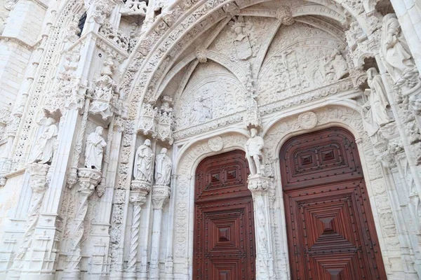 Jeronimos Klooster Hieronymites Klooster Belem District Van Lissabon Portugal Gotische — Stockfoto